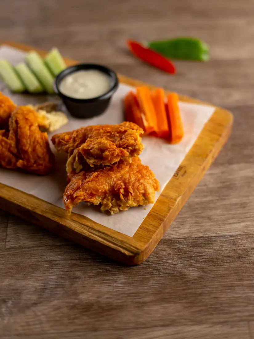 Examples from the Fried and Sauced menu.